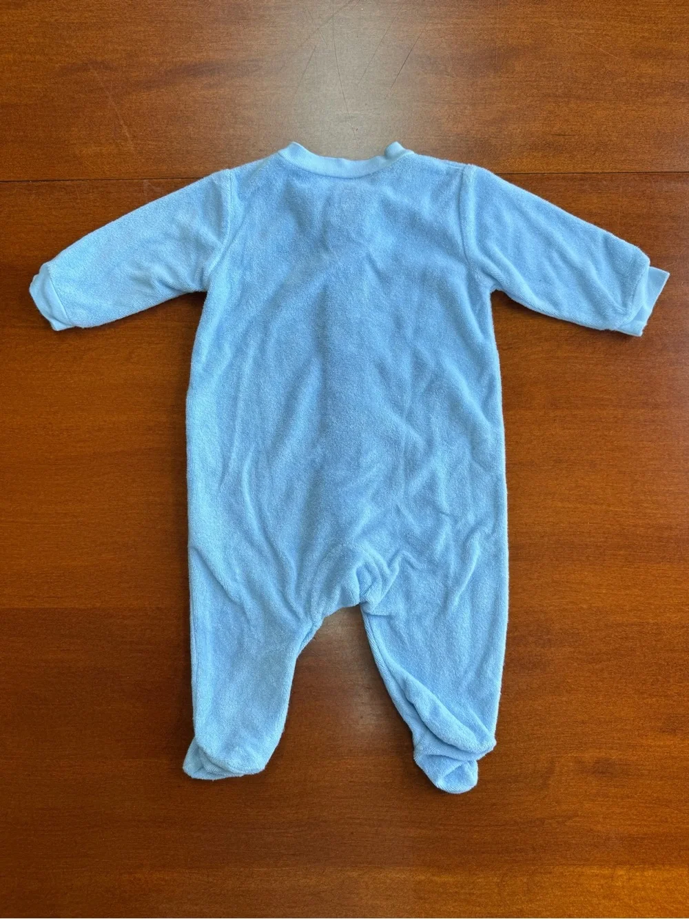 Carter’s Baby Boy 3M Blue Fleece Footed Sleeper Monkey & Dog Zip Pajamas